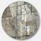 Designart - Grey Silver Geometric Composition - Geometric Metal Circle Wall Art